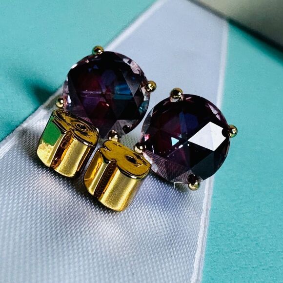 Kate Spade Bright Ideas in Berry Cubic Zirconia Earrings - Picture 2 of 9